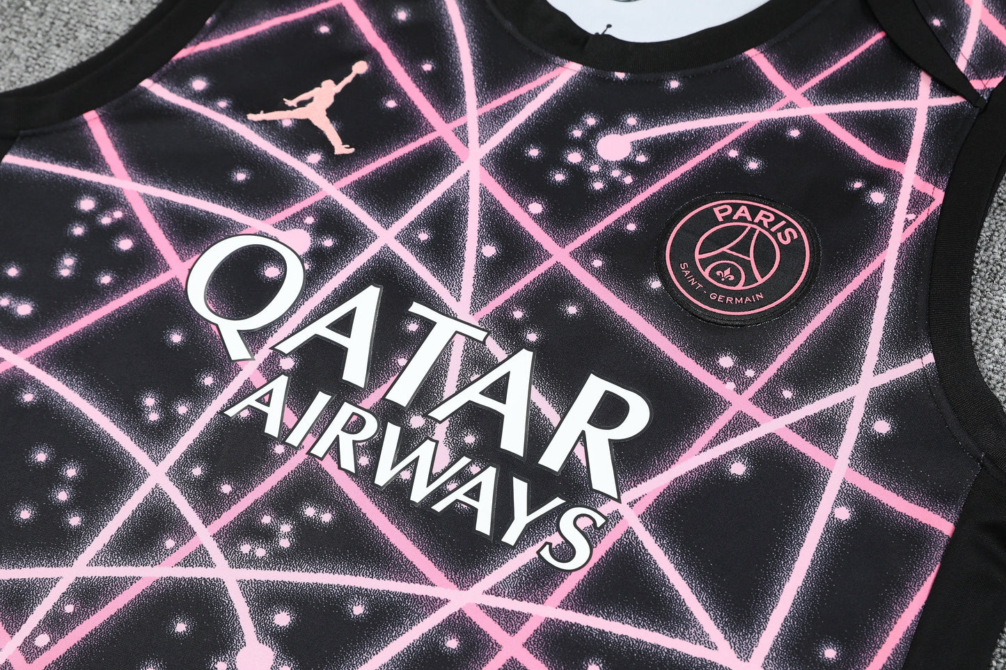 PSG Pink/Black Training Tank Top + Shorts Kit 25/26