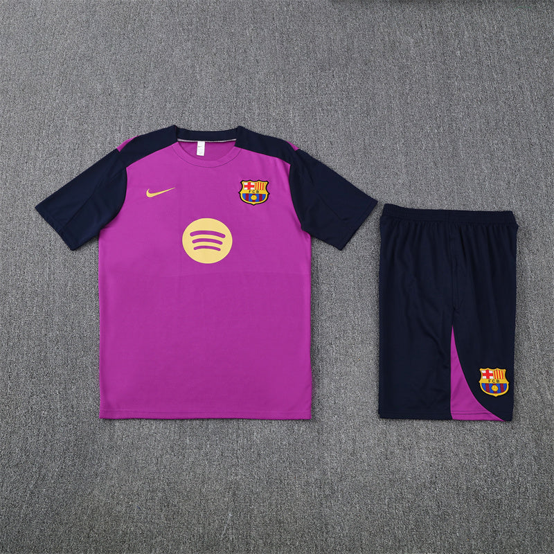 Kit Shirt + Shorts Barcelona Magenta/Dark Blue Training 25/26