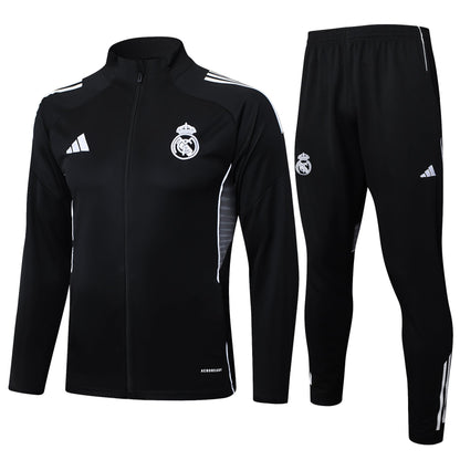 Real Madrid Black Tracksuit Full-Zip 25/26