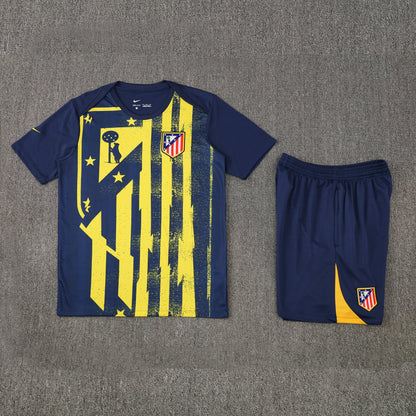 Kit Shirt + Shorts Atlético de Madrid Blue/Yellow 25/26