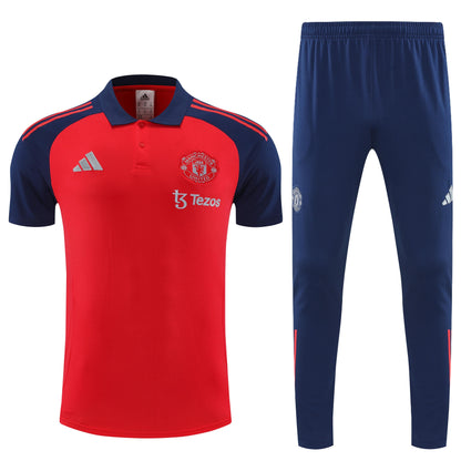 Kit Polo + Pants Manchester United Red/Blue 25/26
