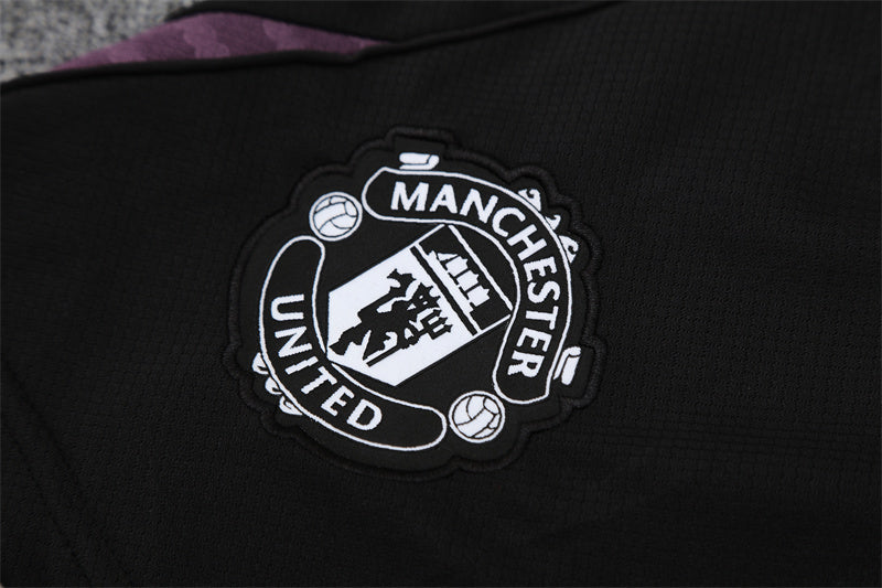 Kit Shirt + Shorts Manchester United Dark Magenta/Black Training 25/26