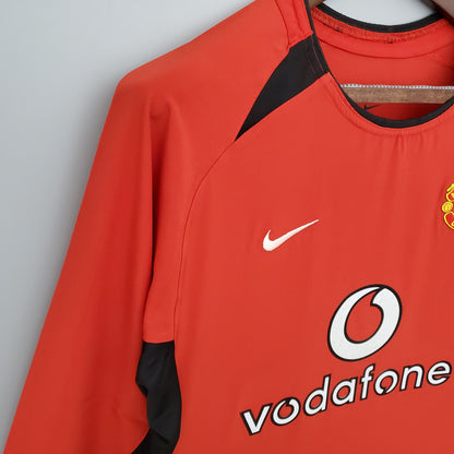 Manchester United Home Jersey 02/04 Retro Long Sleeve