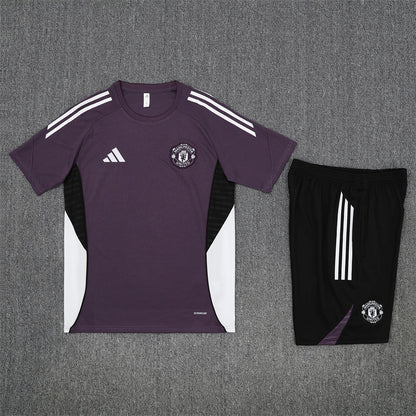 Kit Shirt + Shorts Manchester United Dark Magenta/Black Training 25/26