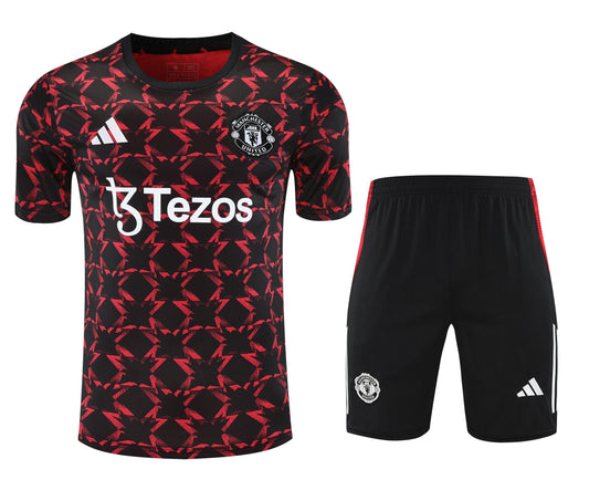 Kit Shirt + Shorts Manchester United Black/Red Training 25/26