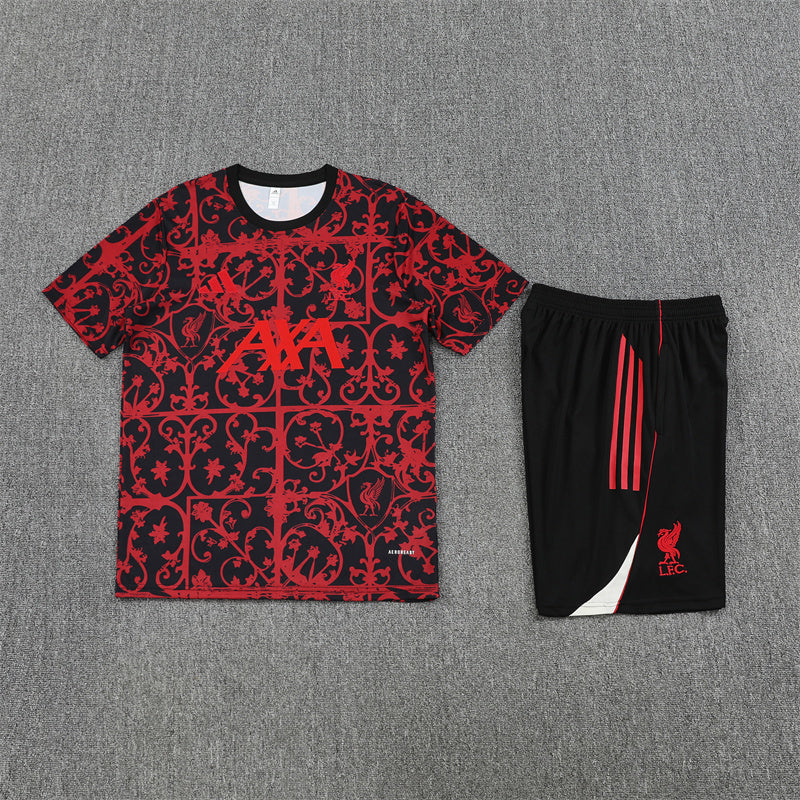Kit Shirt + Shorts Liverpool Black/Red 25/26