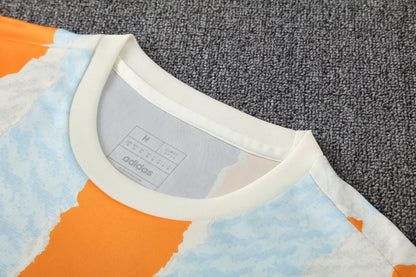 Kit Shirt + Shorts Real Madrid White/Black/Orange Training 25/26