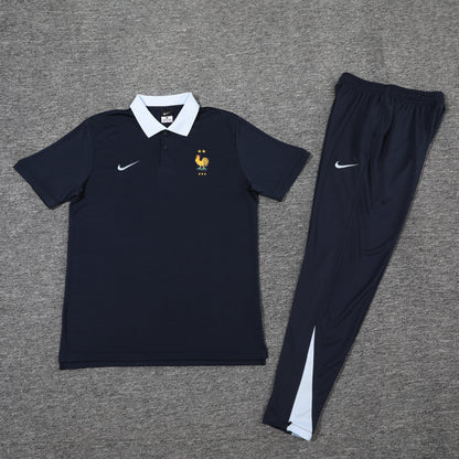 Kit Polo + Pants France Dark Blue 25/26