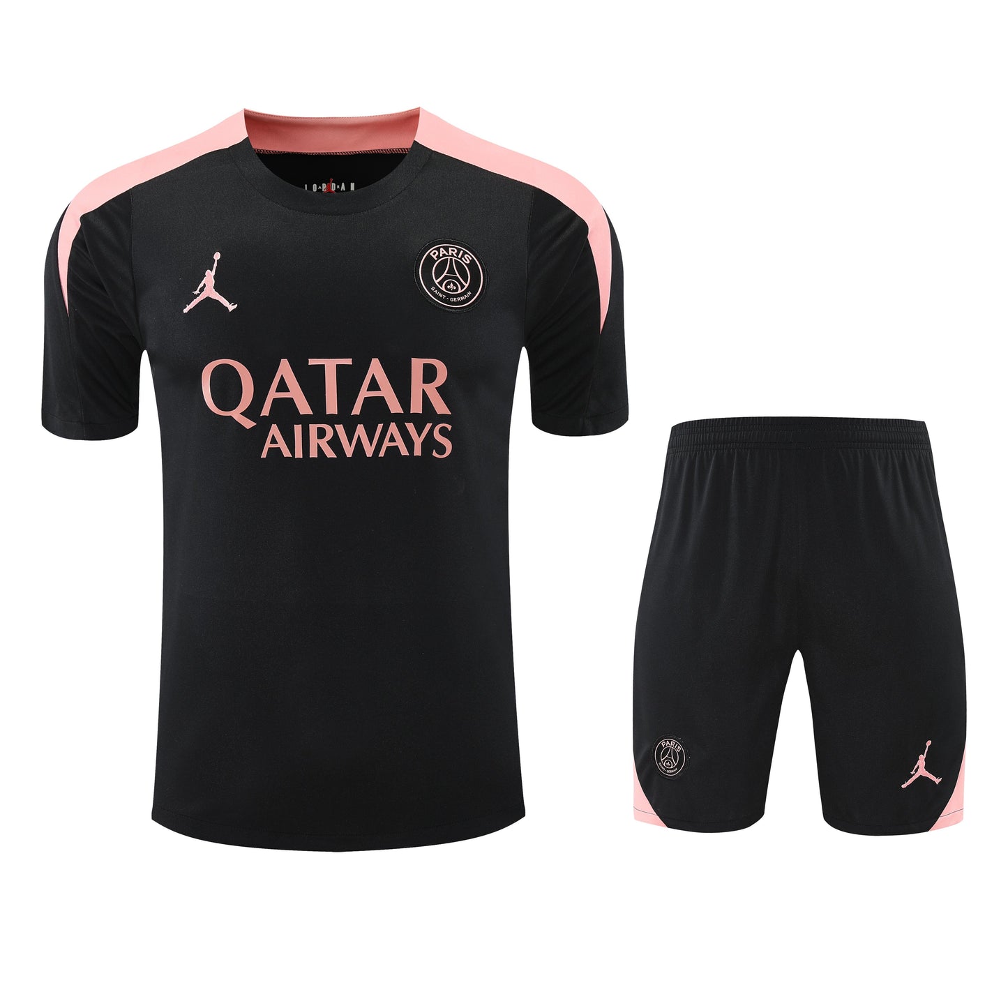 PSG Black/Pink Training Shirt + Shorts Kit 25/26