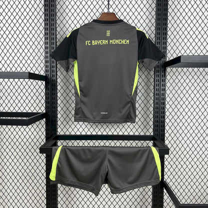 Bayern Munich 2025-26 Black Goalkeeper Kids Kit