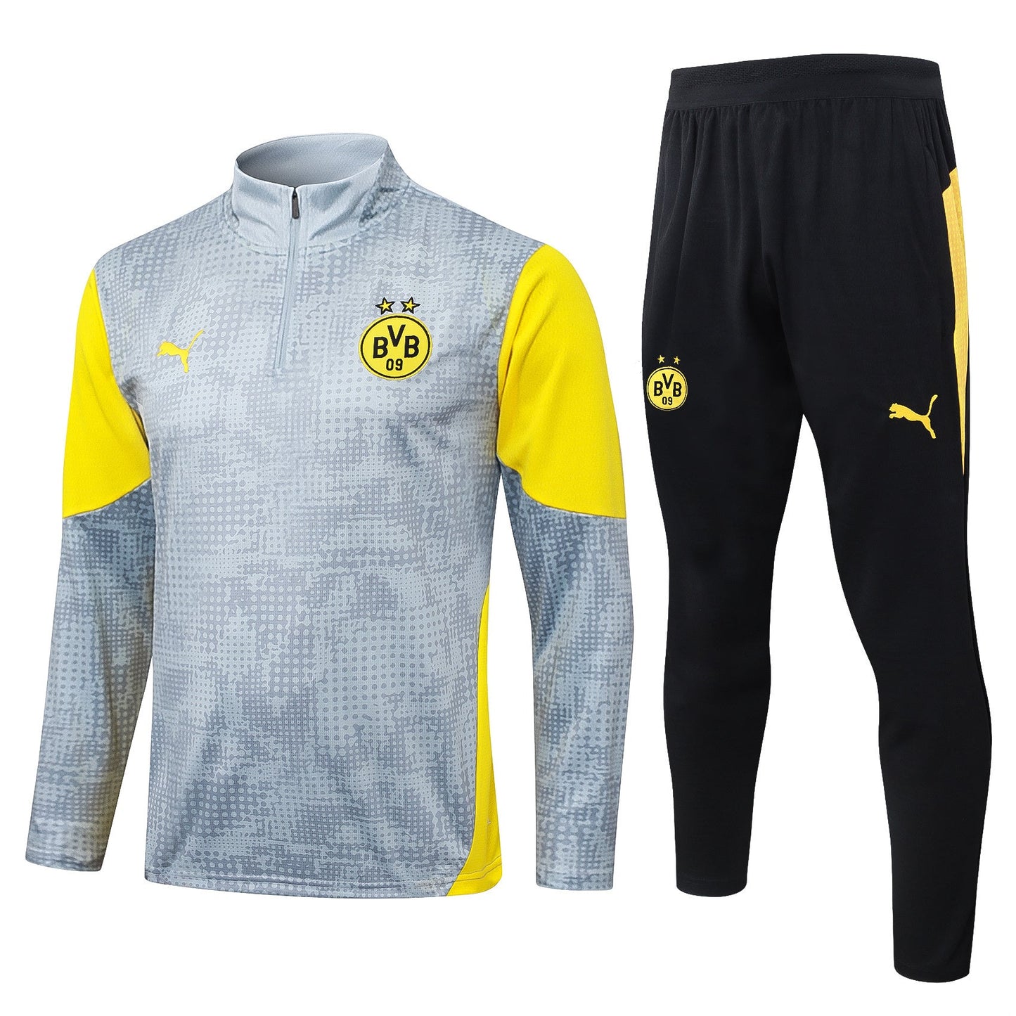 Borussia Dortmund Gray/Black Tracksuit Half-Zip 25/26
