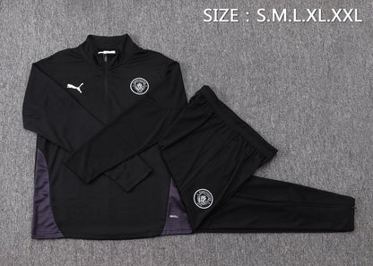 Manchester City Black Tracksuit Half-Zip 25/26