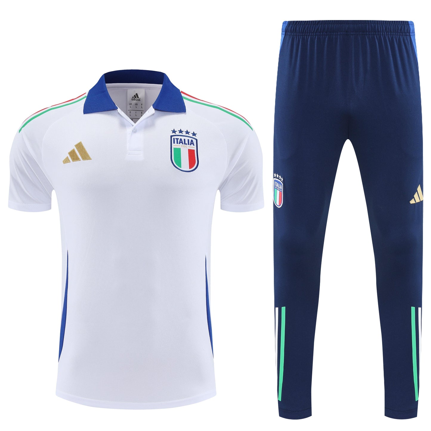 Kit Polo + Pants Italy White/Blue 25/26