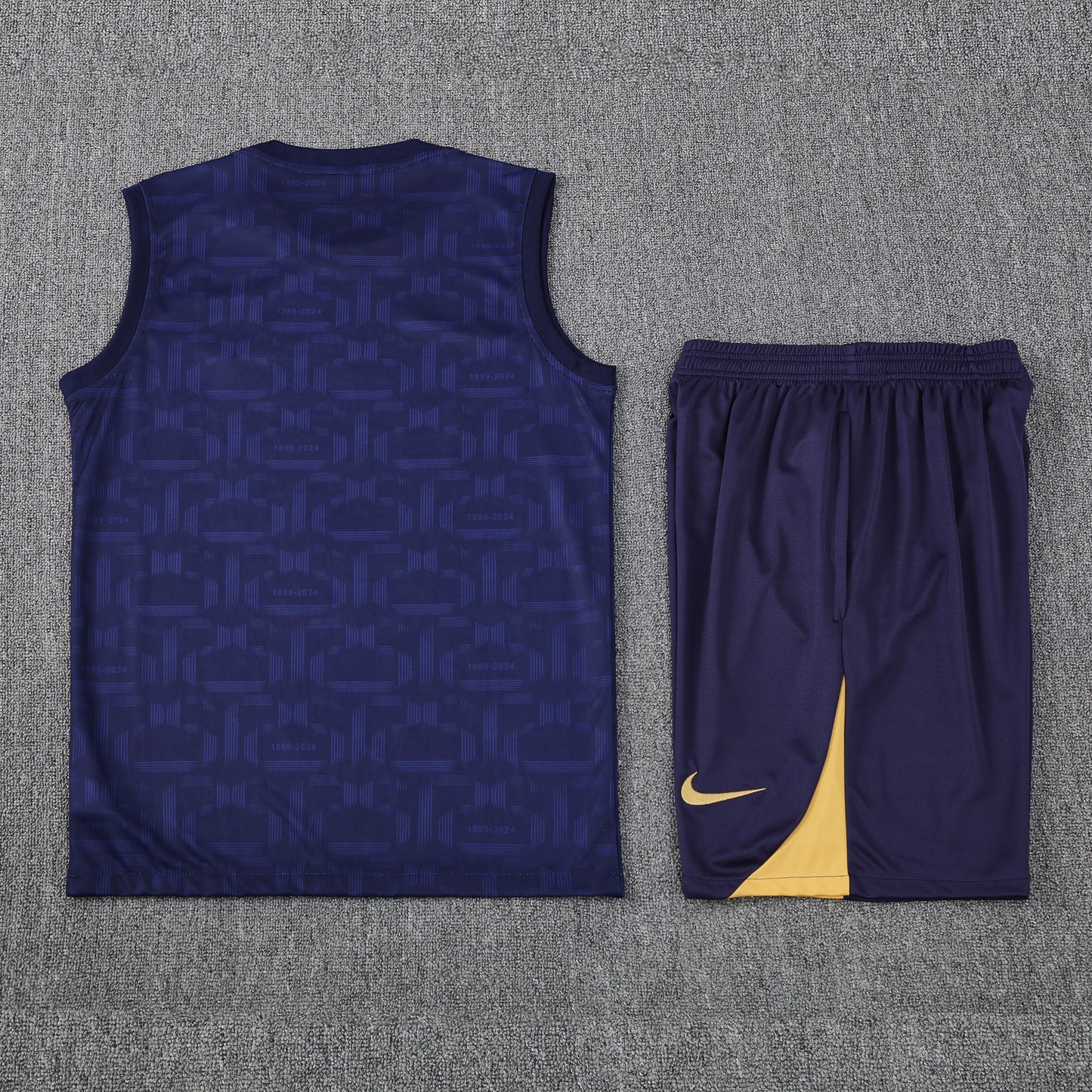 Kit Tank Top + Shorts Barcelona Dark Blue/Gold Training 25/26