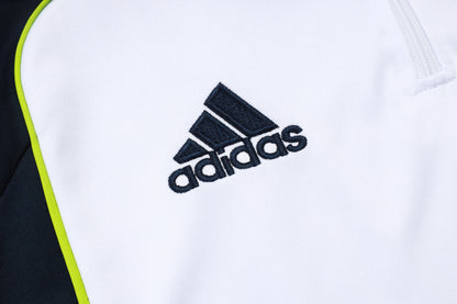 Real Madrid White/Black Tracksuit Half-Zip 25/26