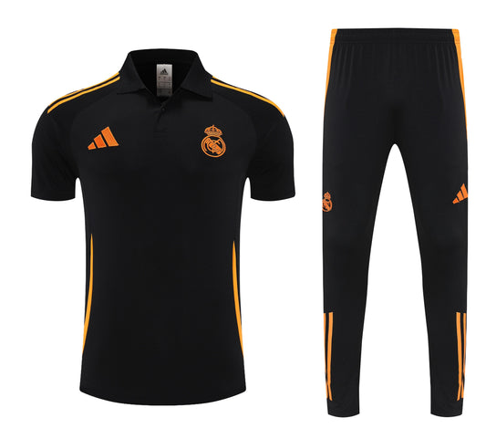 Kit Polo + Pants Real Madrid Black 25/26