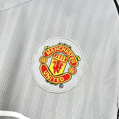 Manchester United 2007-08 Gray Goalkeeper Long Sleeves Retro Jersey