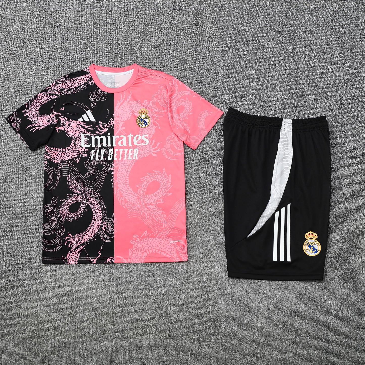 Kit Shirt + Shorts Real Madrid Black/Pink Training 25/26