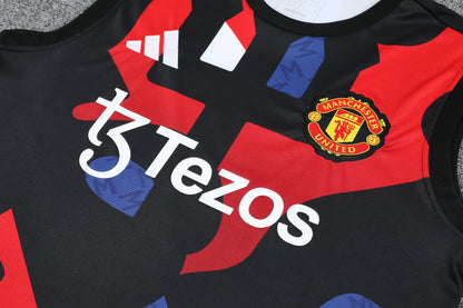 Kit Tank Top + Shorts Manchester United Black/Blue/Red Training 25/26