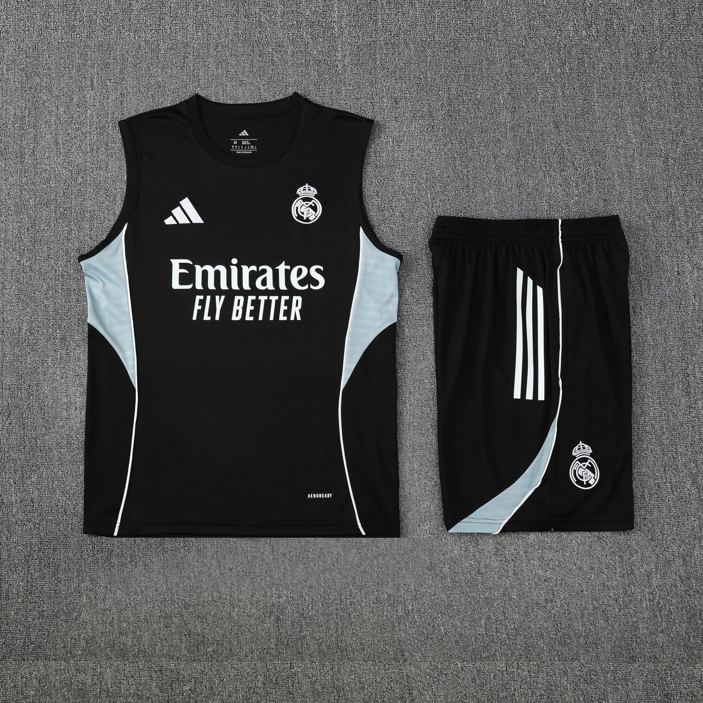 Kit Tank Top + Shorts Real Madrid Training Black 25/26