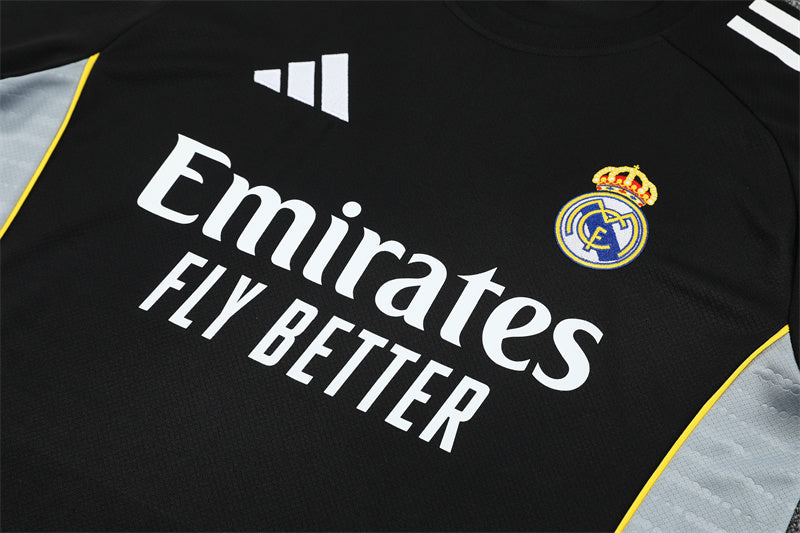 Real Madrid Black Training Shirt + Shorts Kit 25/26