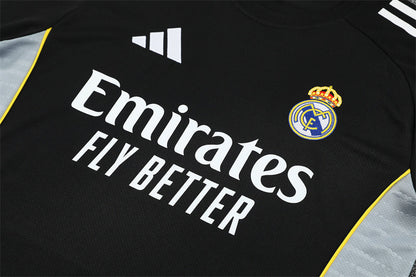 Real Madrid Black Training Shirt + Shorts Kit 25/26