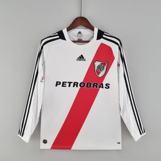 River Plate Home Jersey 09/10 Retro Long Sleeve