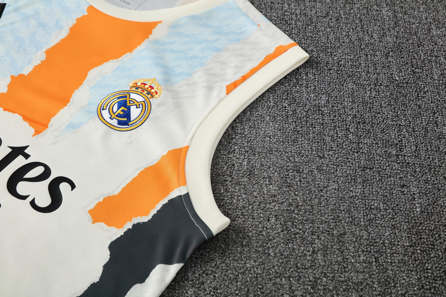 Tank Top + Shorts Kit Real Madrid White/Black/Orange Training 25/26