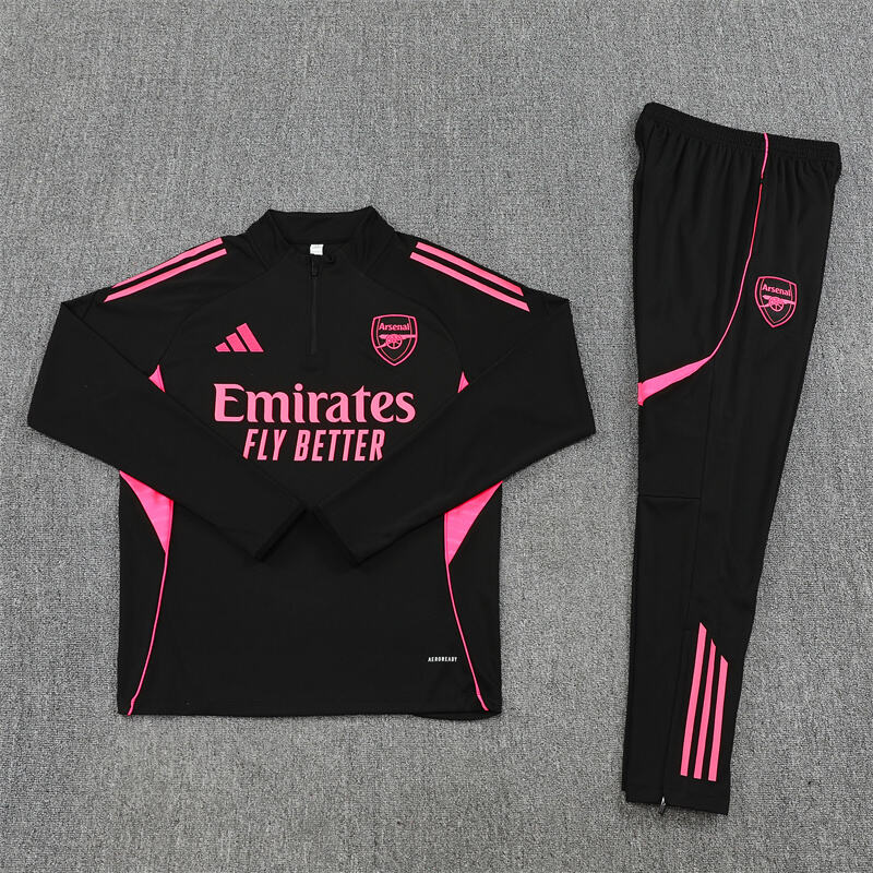 Arsenal Black/Pink Tracksuit 25/26