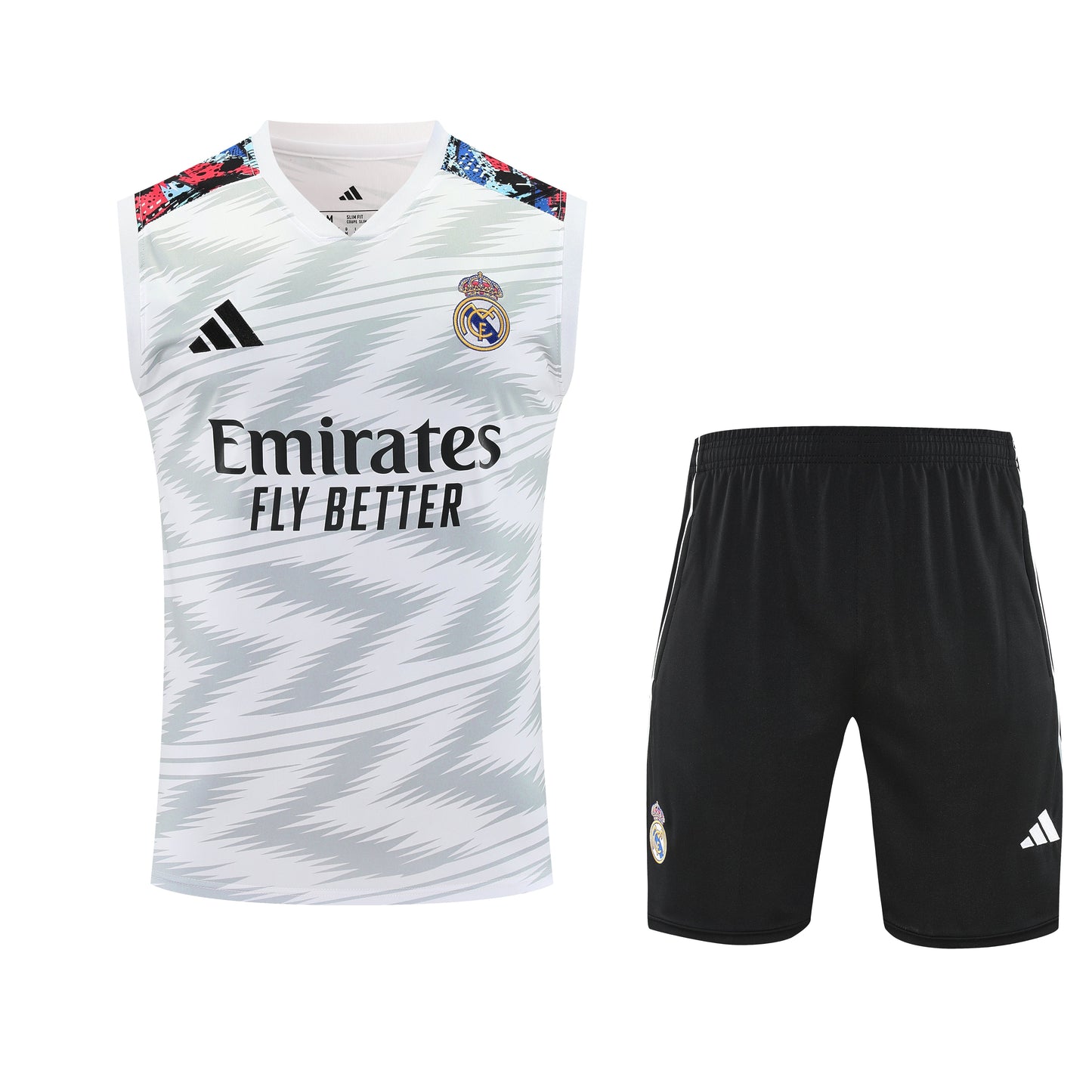 Kit Tank Top + Shorts Real Madrid Training White 25/26