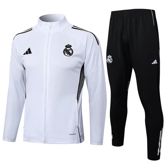 Real Madrid White Tracksuit Full-Zip 25/26