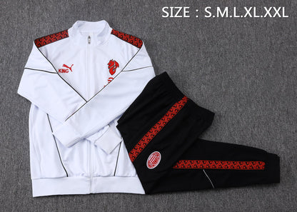 Milan White/Black Tracksuit Full-Zip 25/26