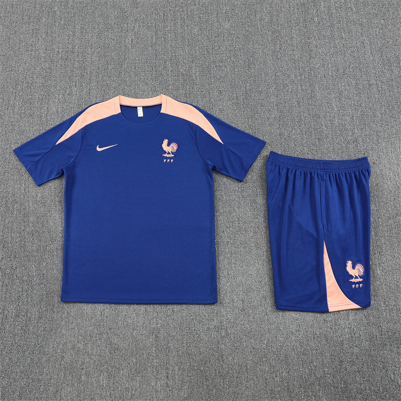 Kit Shirt + Shorts France Blue Training 25/26