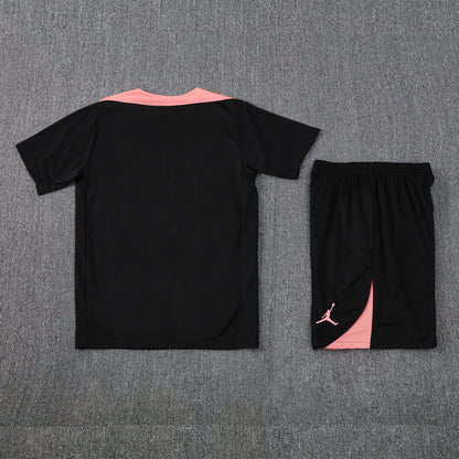 PSG Black/Pink Training Shirt + Shorts Kit 25/26