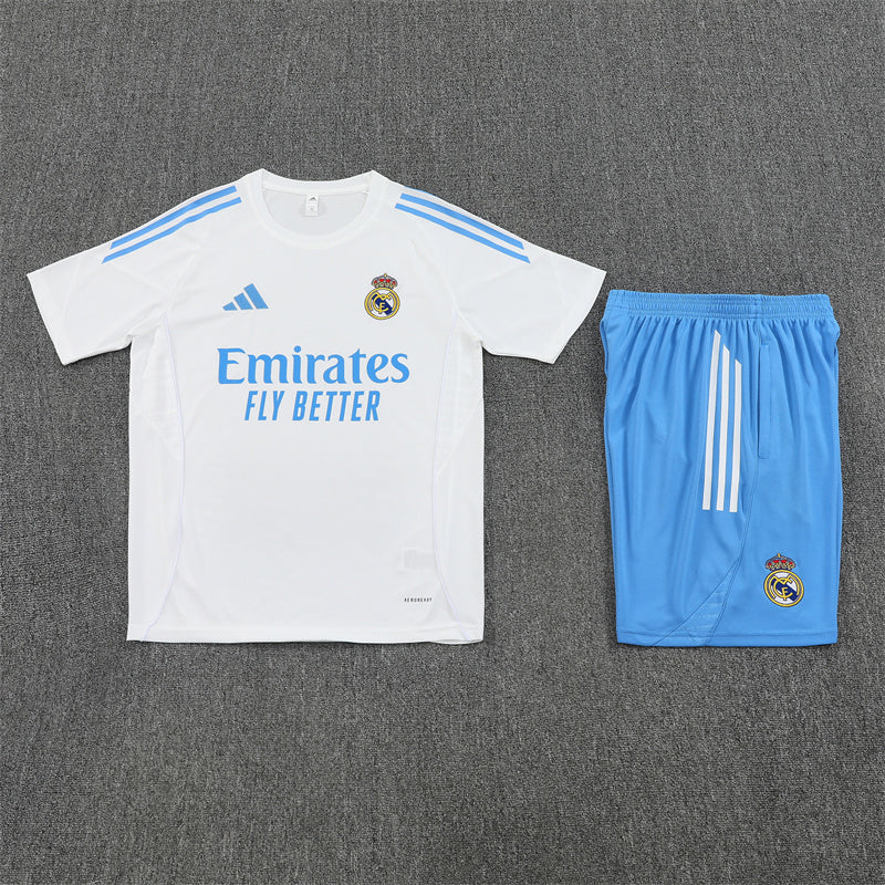 Kit Shirt + Shorts Real Madrid White/Blue Training 25/26