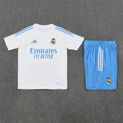 Kit Shirt + Shorts Real Madrid White/Blue Training 25/26