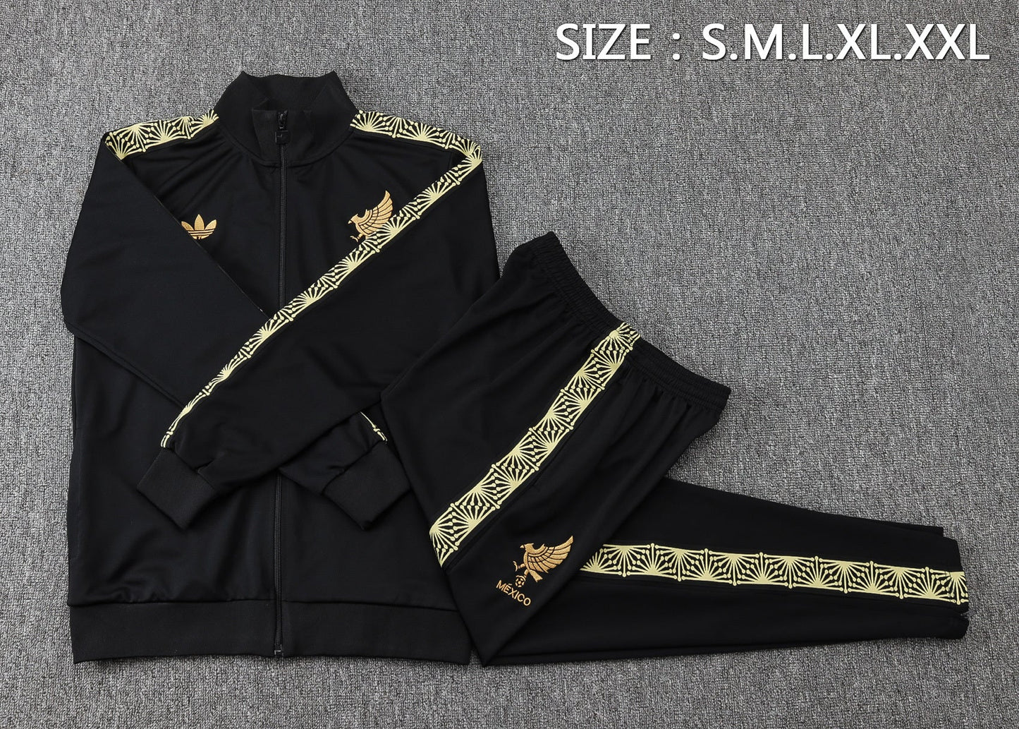 Mexico Black/Gold Tracksuit Full-Zip 25/26