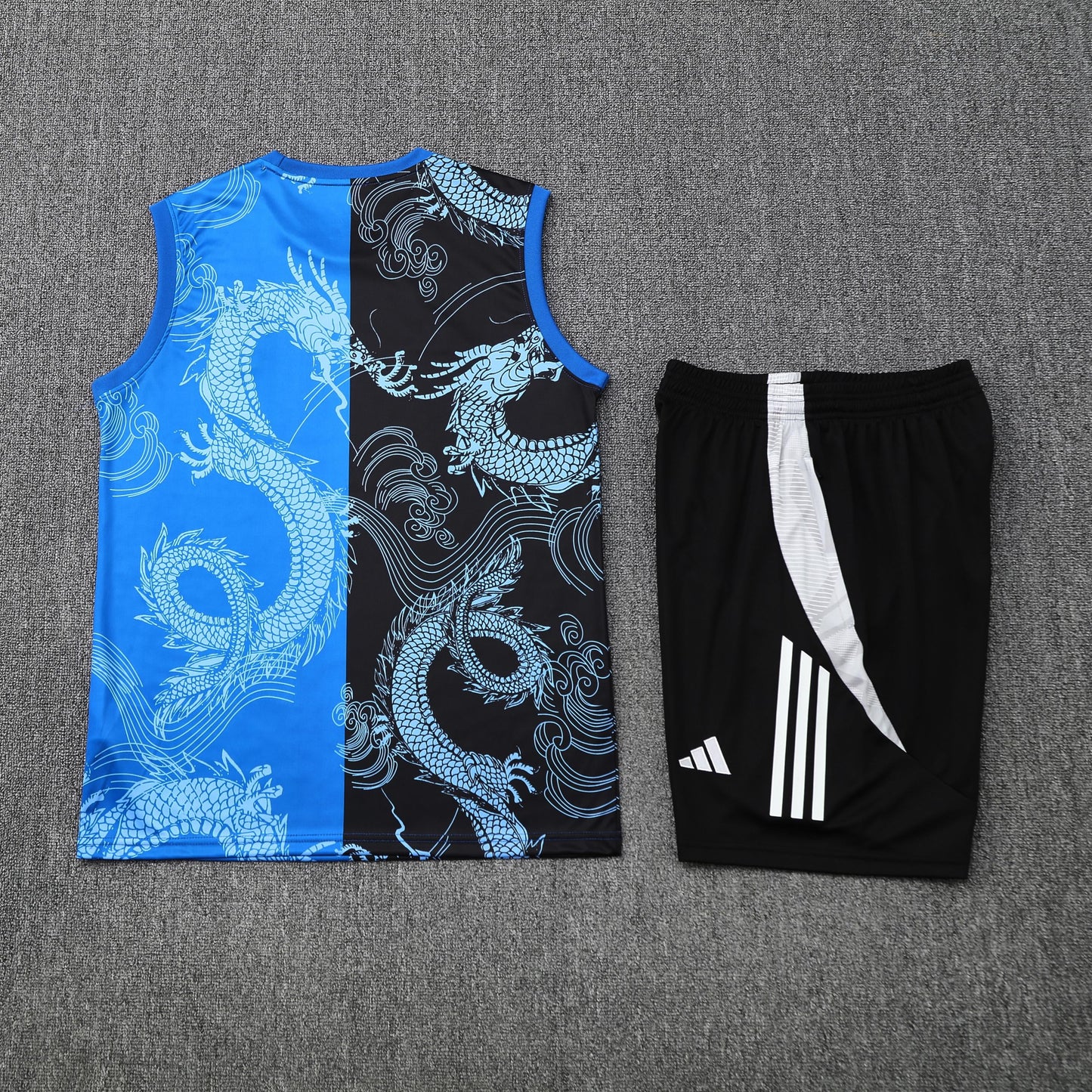 Tank Top + Shorts Kit Real Madrid Black/Blue Training 25/26