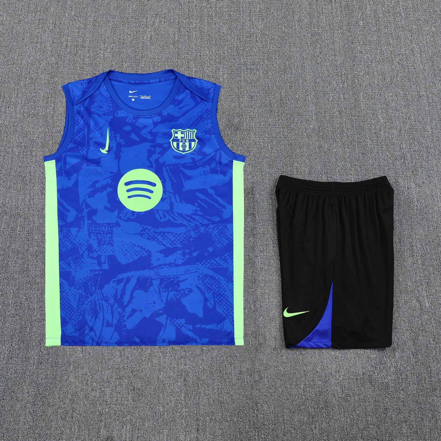 Kit Tank Top + Shorts Barcelona Blue/Black Training 25/26