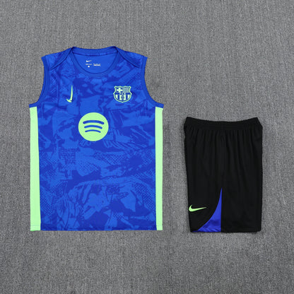 Kit Tank Top + Shorts Barcelona Blue/Black Training 25/26
