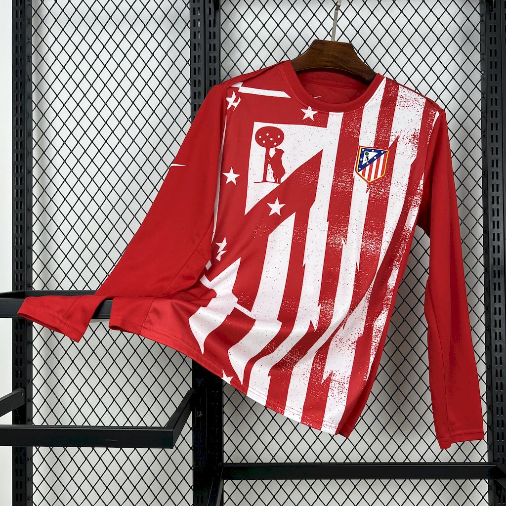 Atletico Madrid 2025-26 Pre-Match Long Sleeves Jersey