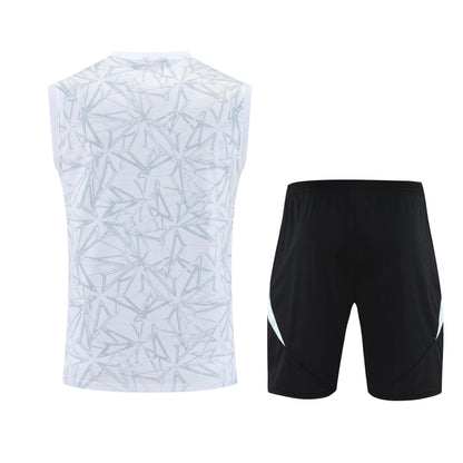Kit Tank Top + Shorts Real Madrid White/Black Training 25/26