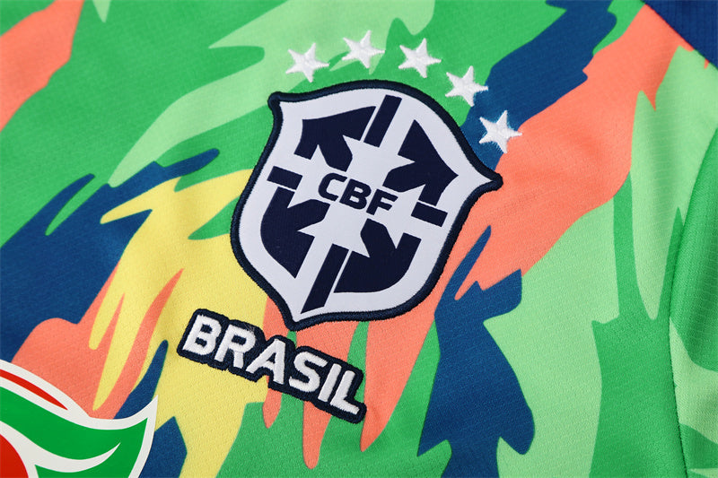 Kit Shirt + Shorts Brazil Colorful 25/26