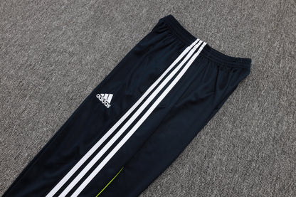 Real Madrid White/Black Tracksuit Half-Zip 25/26