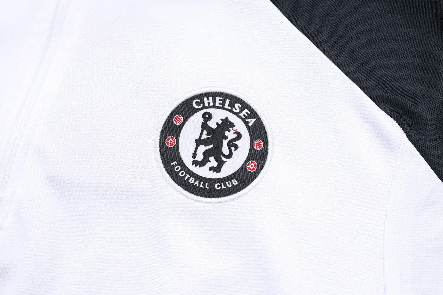 Chelsea White/Black Tracksuit Half-Zip 25/26