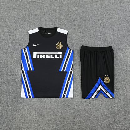 Kit Tank Top + Shorts Inter Milan Black Training 25/26