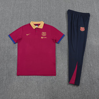 Kit Polo + Pants Barcelona Red 25/26