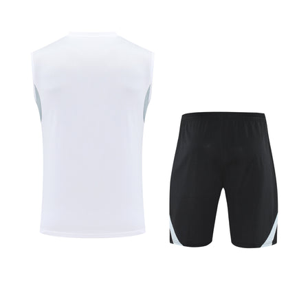 Kit Tank Top + Shorts Real Madrid Training White 25/26
