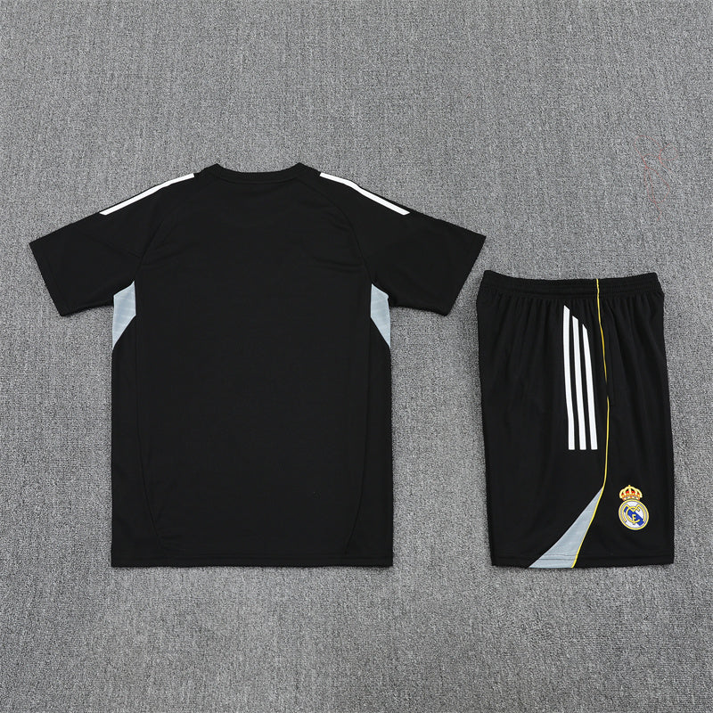 Real Madrid Black Training Shirt + Shorts Kit 25/26
