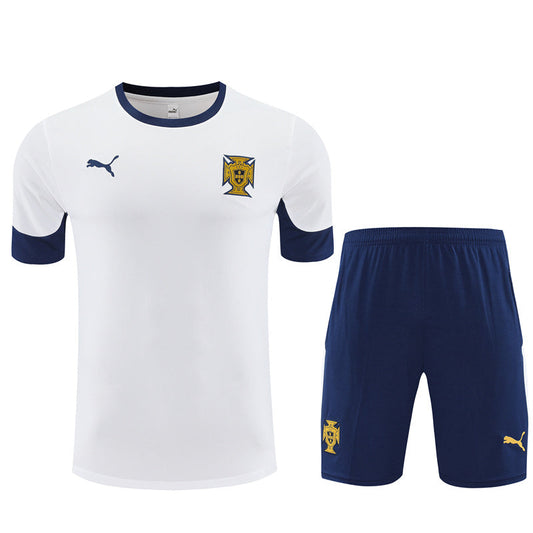 Kit Shirt + Shorts Portugal Blue/White Training 25/26